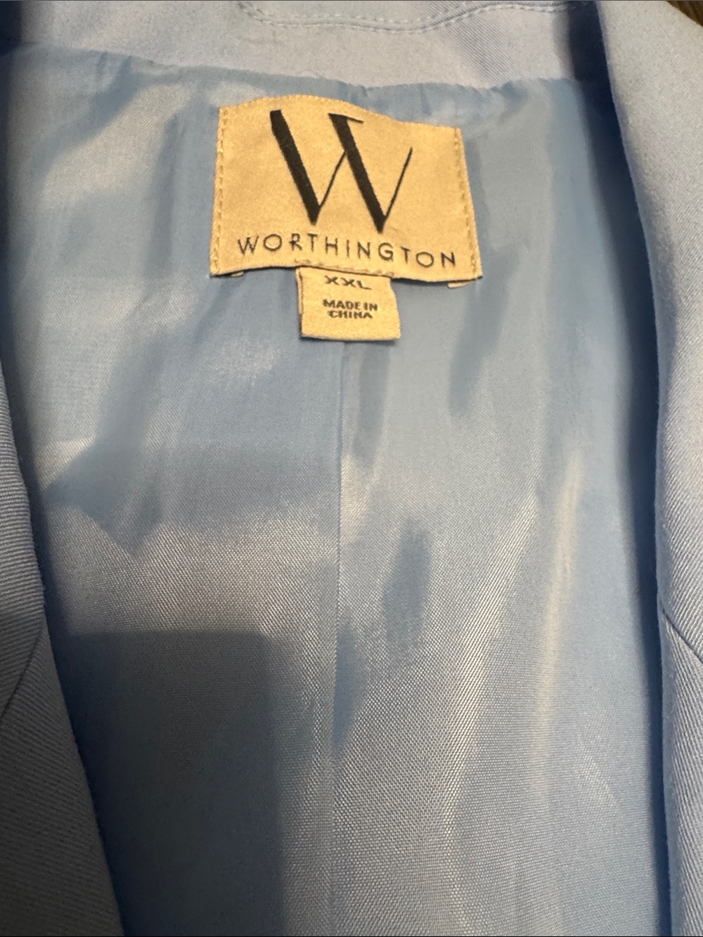 Worthington Pastel Blue Single-Button Blazer - Picture 2 of 7